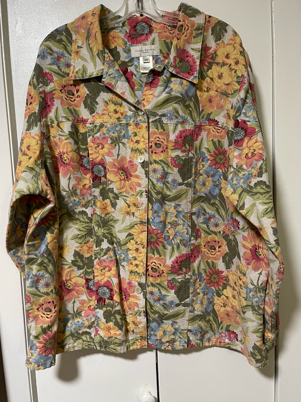 Susan Bristol Floral Multicolor Jean Jacket
